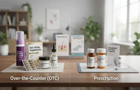 Over-the-Counter vs. Prescription Women's Hair Loss Medication