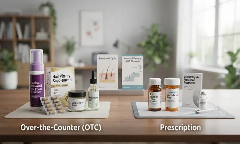 Over-the-Counter vs. Prescription Women’s Hair Loss Medication