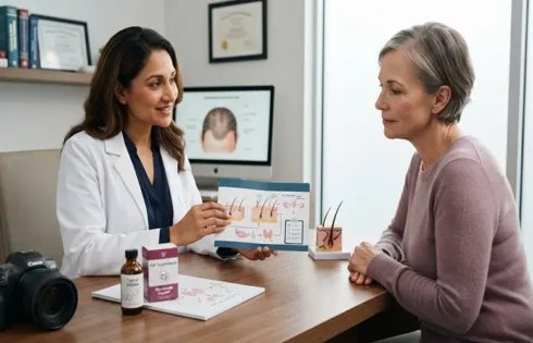 Safety of hormonal women hair loss medication during menopause